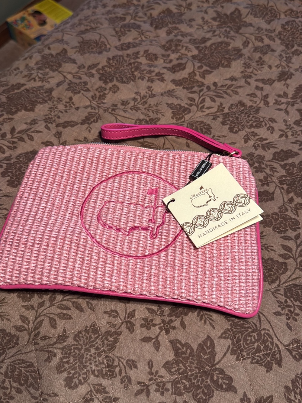 Handmade Pink Wristlet Clutch - Italy
